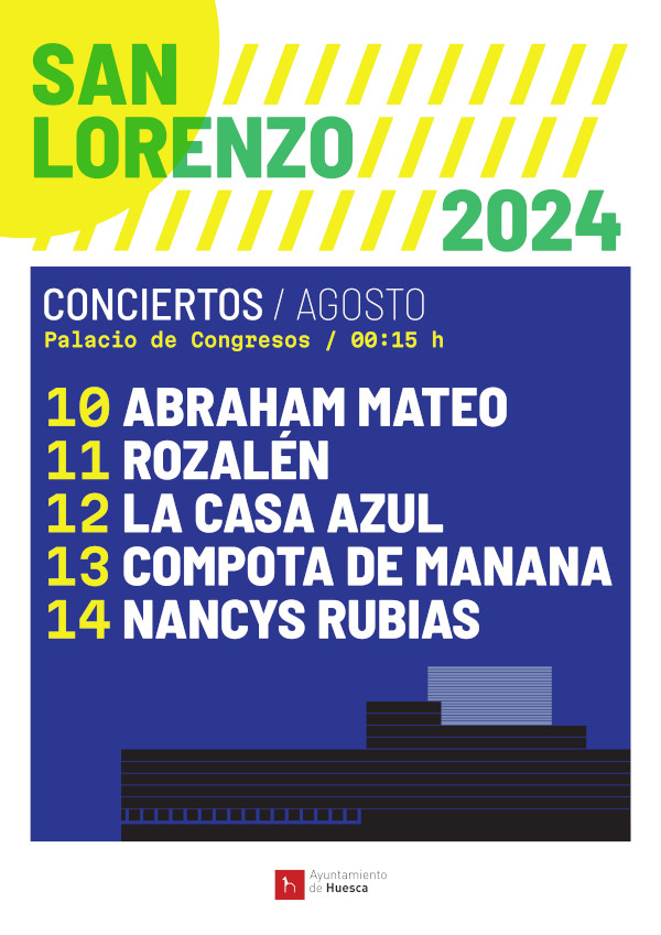 Abraham Mateo, Rozalén, La Casa Azul, Compota de Manana y Nancys Rubias, conciertos de las fiestas de San Lorenzo 2024