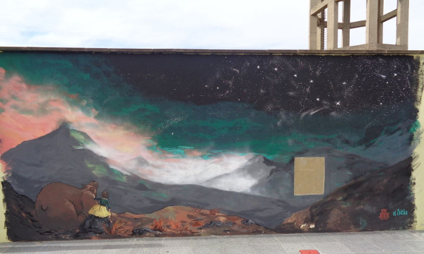 Postgrafiti: Bienvenidos al Pirineo dentro de la temática “Huesca ciudad acogedora”