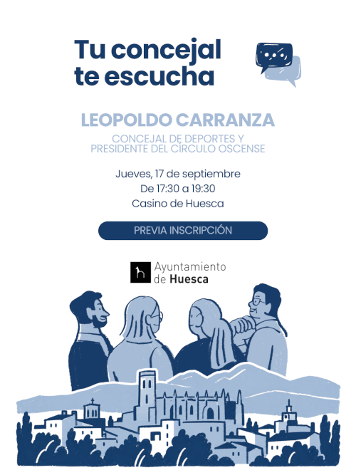 Imagen El concejal de Deportes del Ayuntamiento de Huesca, Leopoldo Carranza,...