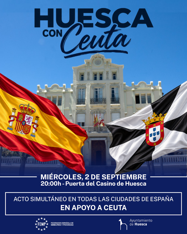 Imagen El Ayuntamiento de Huesca se suma al acto convocado por la FEMP en apoyo...