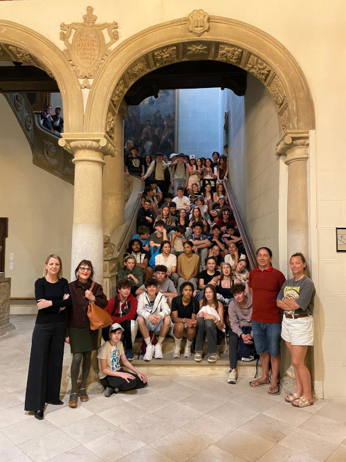 Imagen Alumnos del colegio “DelJaur”, procedentes de Saint-Pons-de-Thomières,...