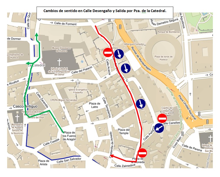 El próximo lunes se corta al tráfico la calle Canellas, lo que provoca cambios en la circulación en varias calles