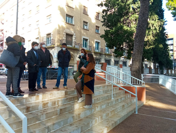 El parque Miguel Servet estrena un acceso totalmente renovado desde la calle San Jorge