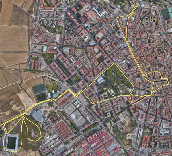 mapa afecciones carrera ESIC domingo 29 mapa afecciones carrera ESIC domingo 29