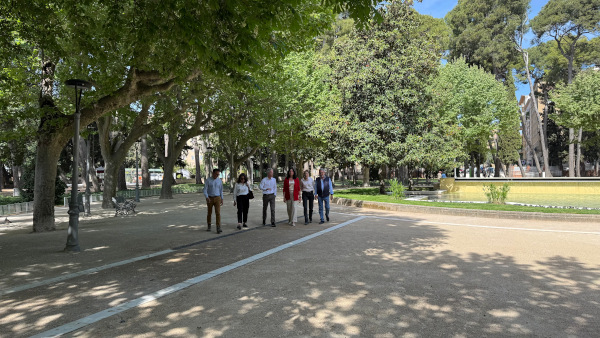 visita reurbanización de los viales principales del Parque Miguel Servet