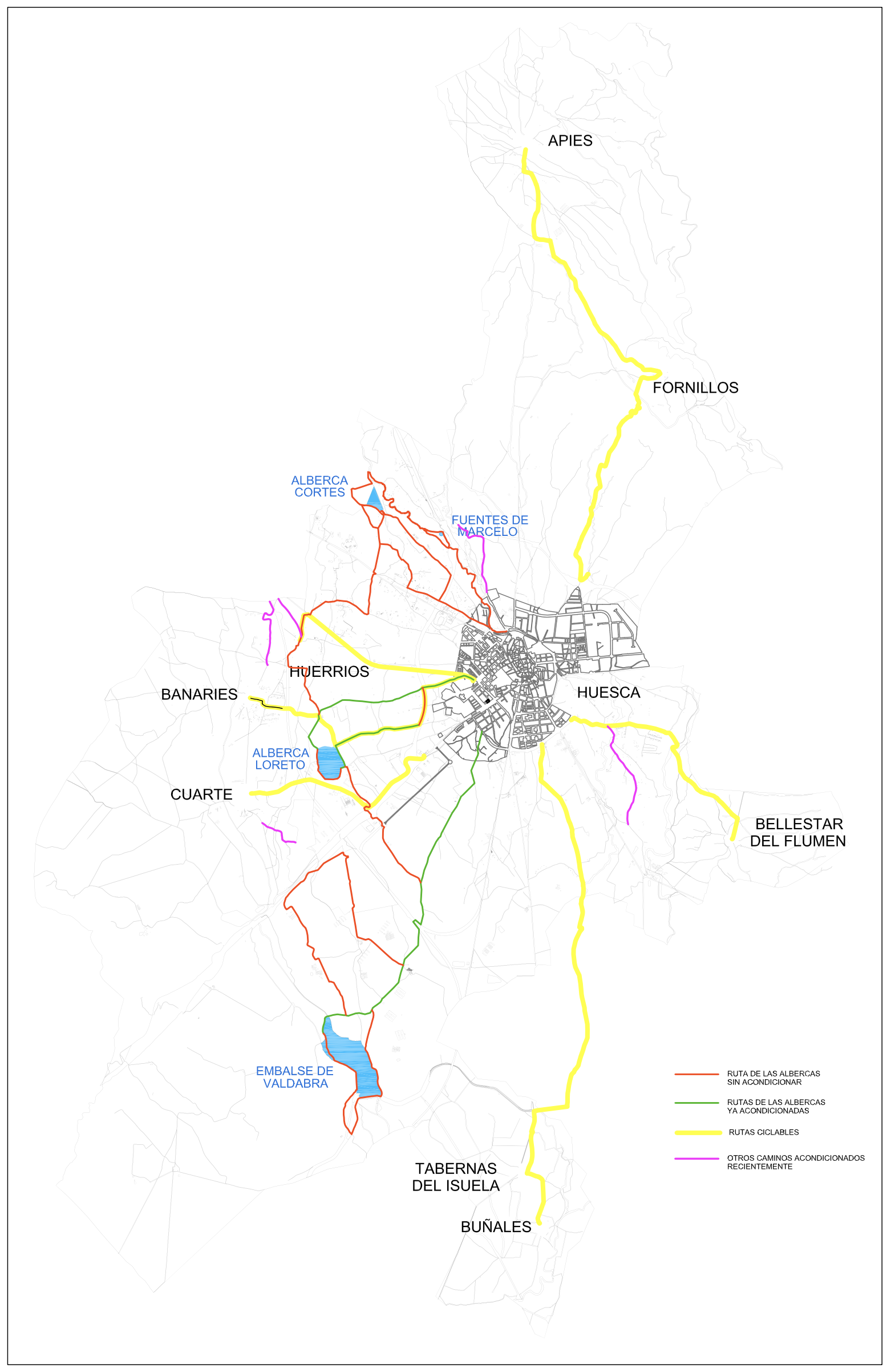 El Ayuntamiento de Huesca está trabajando en el arreglo y la mejora de más  de 80 kilómetros de caminos - - Ayuntamiento de Huesca